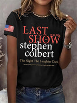 Retro Last Show 05.21.2026 The Night The Laughter Died After The Opening Monol, Hopefully People Laughed During The Show Print T-Shirt