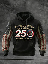 Men's Sweatshirt With A Print Commemorating The 250th Anniversary Of The United States