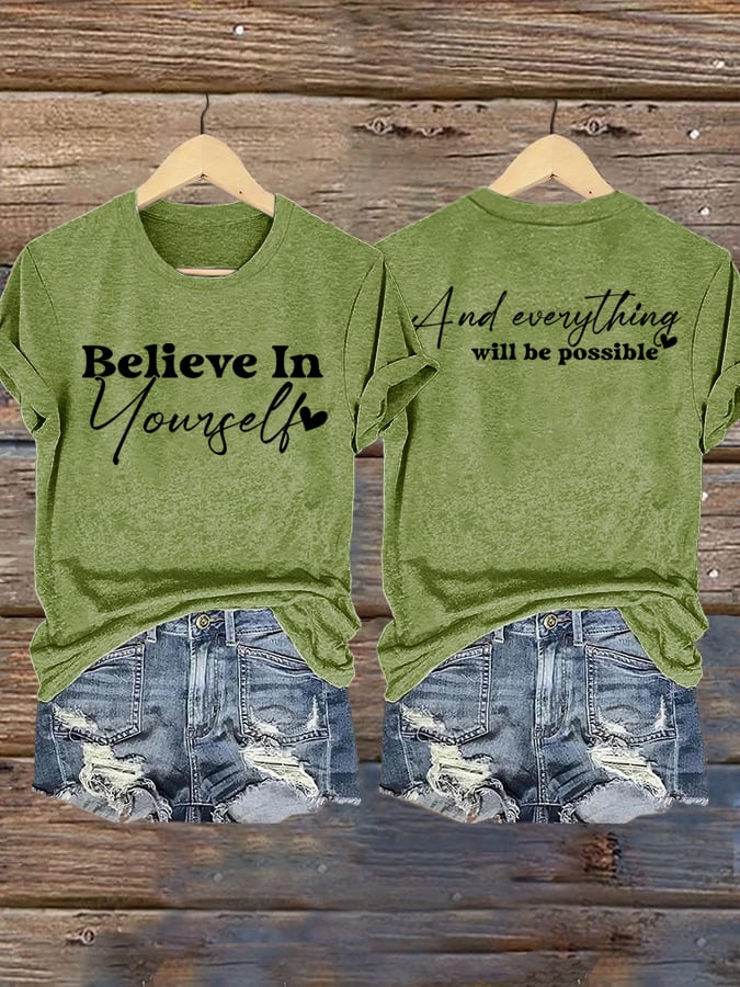 Women's Believe In Yourself Print Shirt