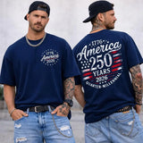 Men's America 250 Years 1776-2026 USA Flag T-Shirt