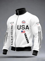 Men's Retro  With A Print Commemorating The 250th Anniversary Of The United States  Jackets