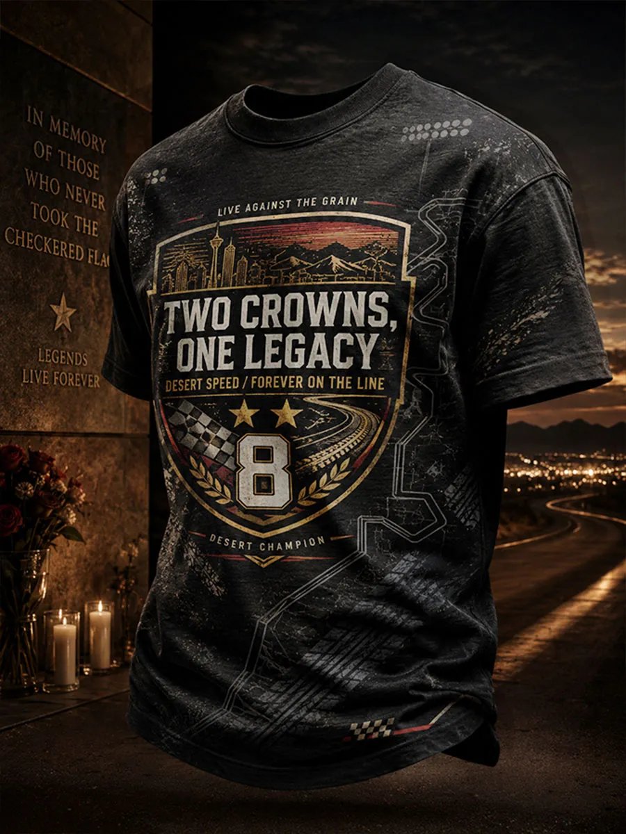 Men's Retro Rip Legend Drive Against The Grain Print Comfortable Short-Sleeve T-Shirt