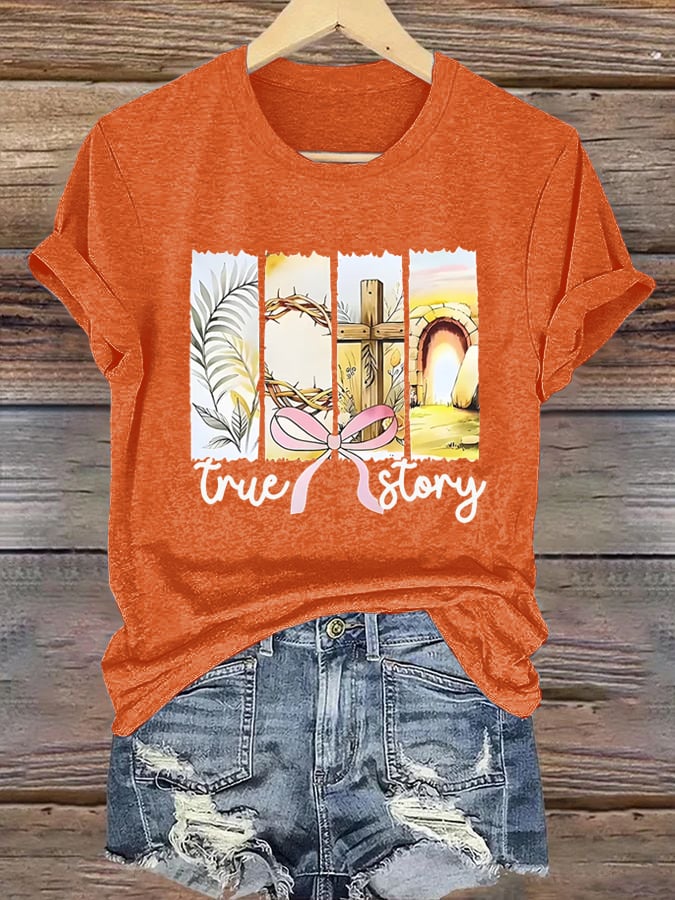 Women's True Story Faith  Print Shirt