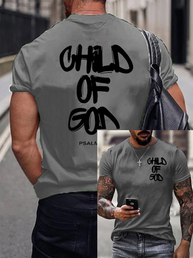Men's Child of God  Printed Casual T-Shirt