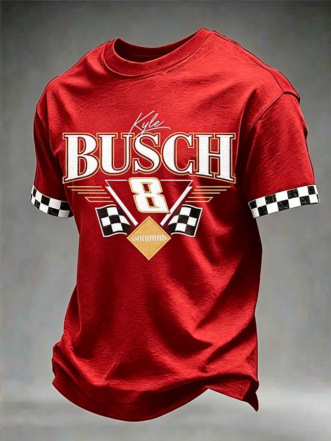 Men's Legendary Race Car Driver Print Commemorative T-Shirt: