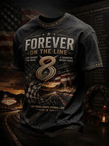 Men's Retro Rip Legend Drive Against The Grain Print Comfortable Short-Sleeve T-Shirt
