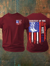 Men's  Courtesy Of Red White And Blue 250th Anniversary Flags T-Shirt