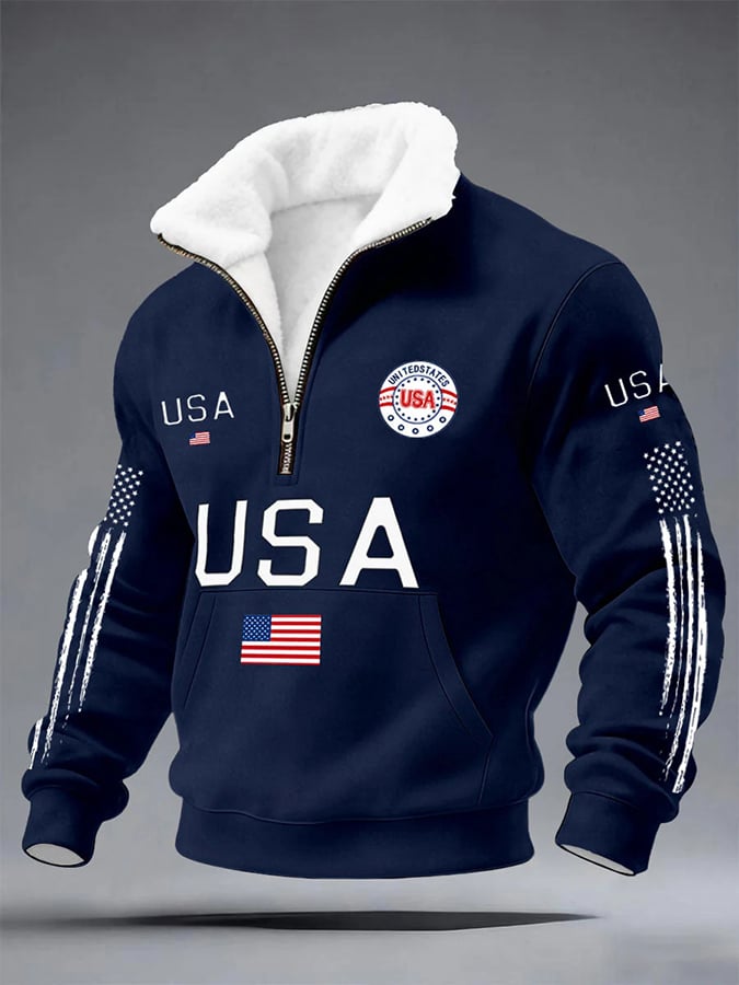 Men's Sweatshirt With A Print Commemorating The 250th Anniversary Of The United States