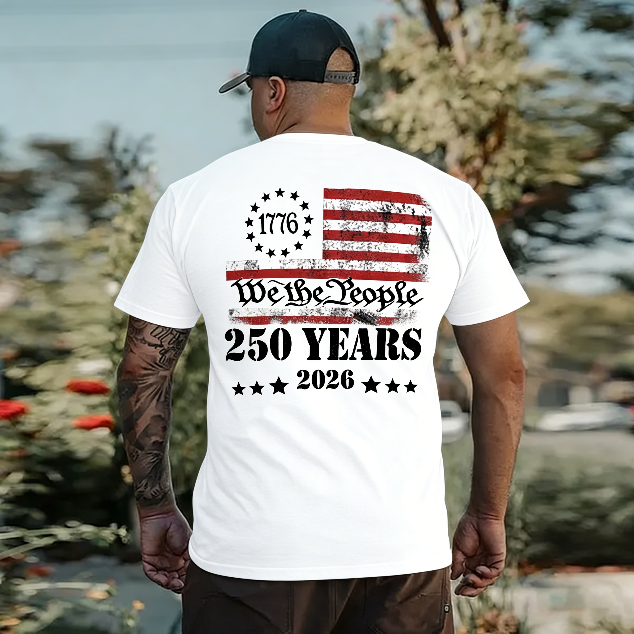 US 250 Years We The People Printed Men's T-shirt