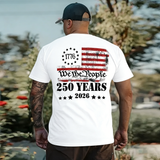 US 250 Years We The People Printed Men's T-shirt