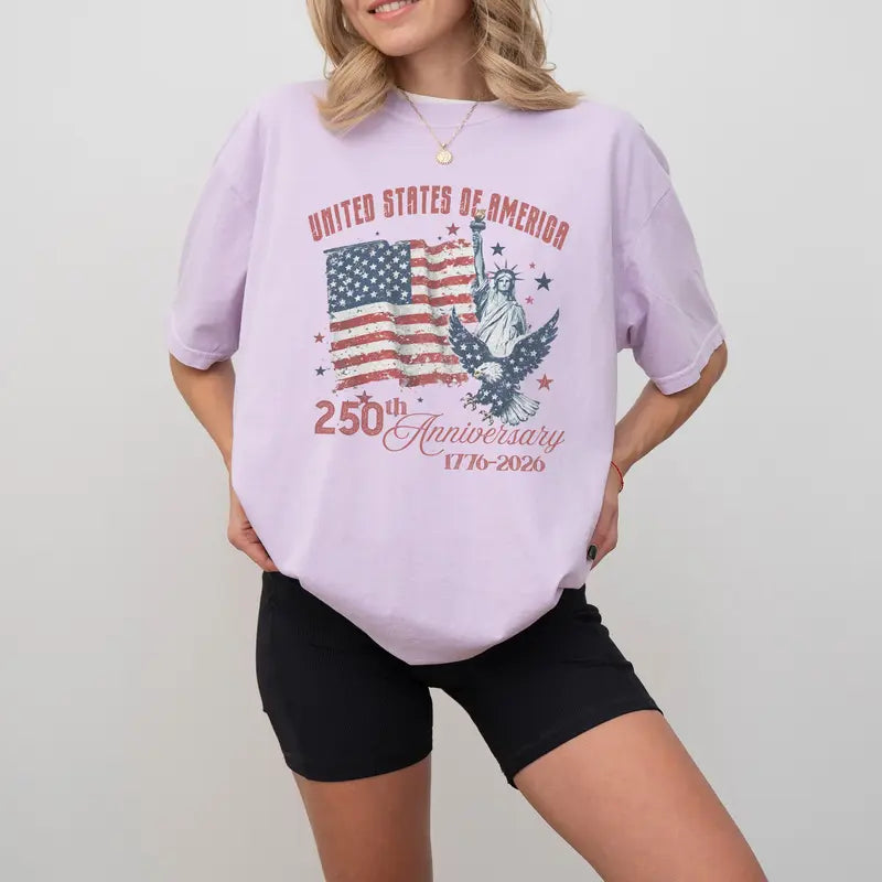 Women's  America 250th Anniversary Comfort Colors Shirt