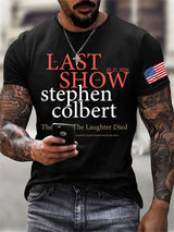🔥Buy 3 Get 10% Off🔥Men's Retro Last Last Show 05.21.2026 The Night The Laughter Died After The Opening Monol, Hopefully People Laughed During The Show Print T-Shirt