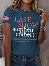 Retro Last Show 05.21.2026 The Night The Laughter Died After The Opening Monol, Hopefully People Laughed During The Show Print T-Shirt