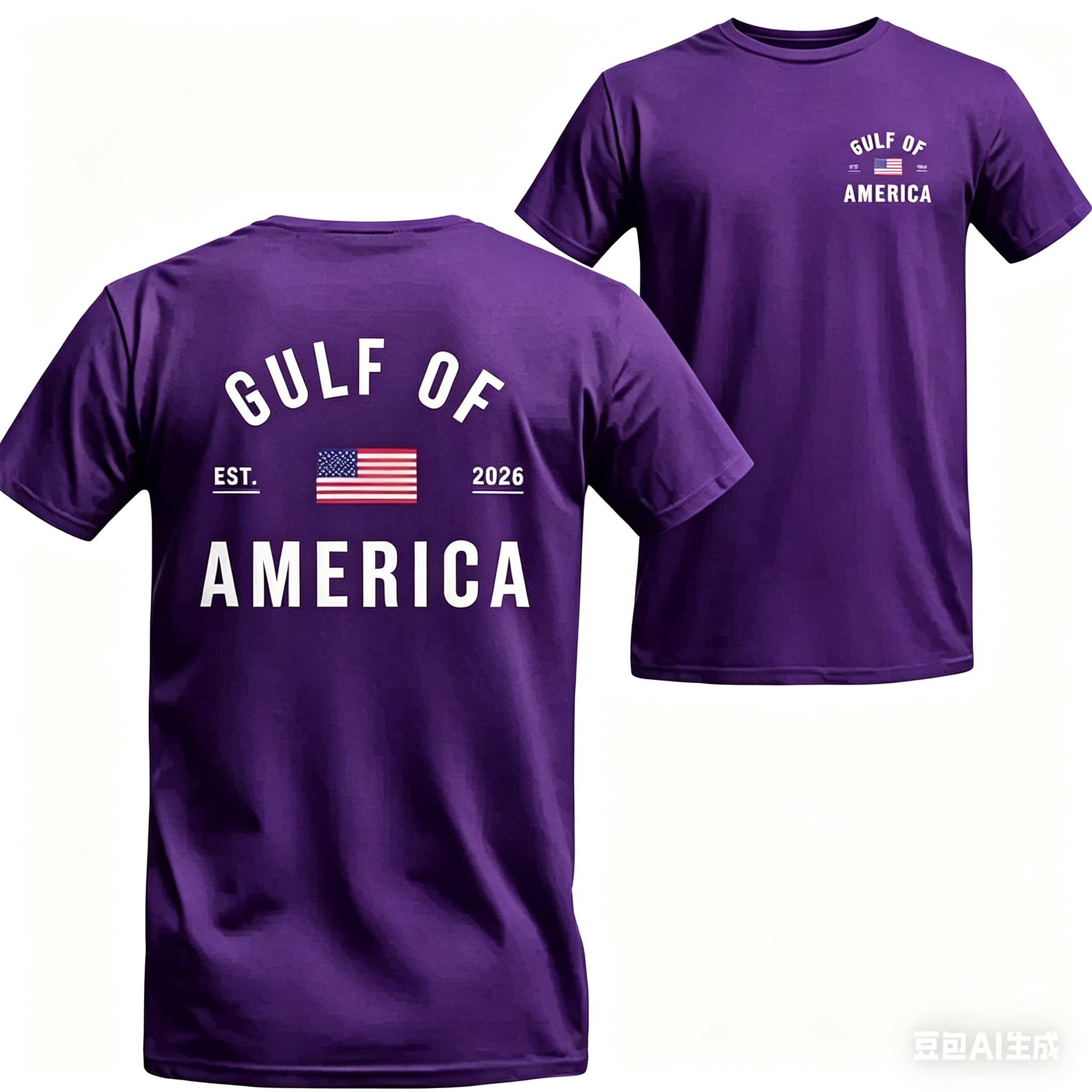 Men's Gulf of America T-Shirt – Patriotic Minimalist USA Flag Graphic Shirt
