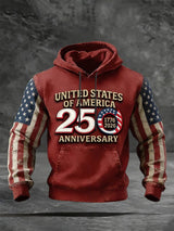 Men's Sweatshirt With A Print Commemorating The 250th Anniversary Of The United States