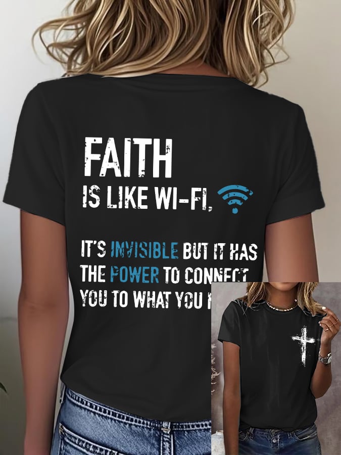 Women'S Casual Faith Short Sleeve T-Shirt