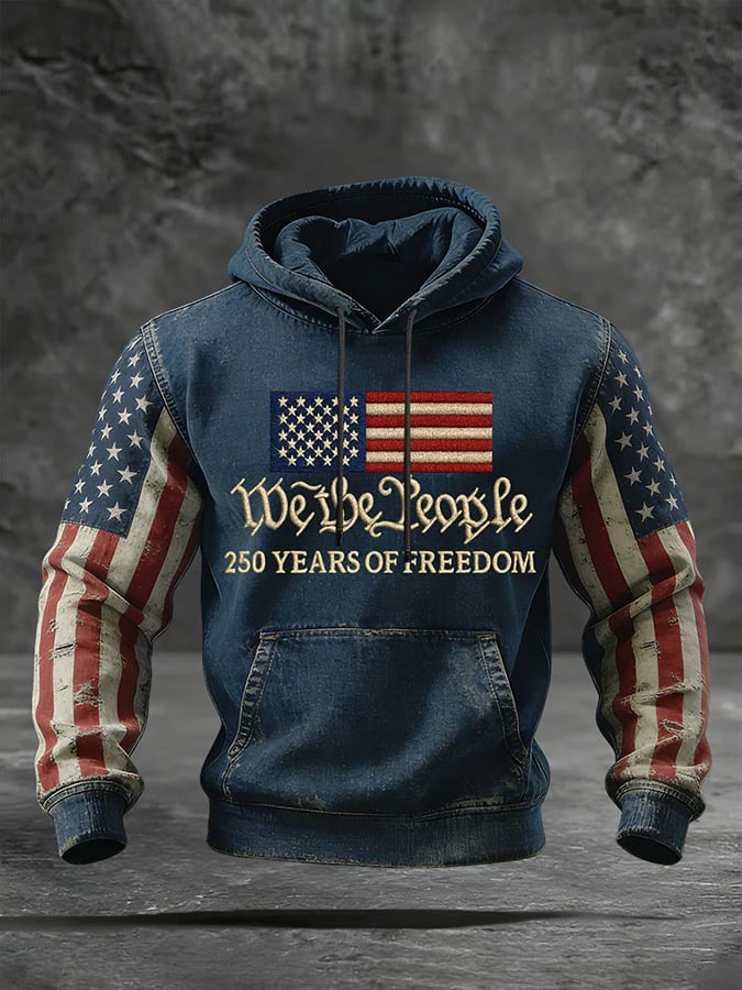 Men's Sweatshirt With A Print Commemorating The 250th Anniversary Of The United States
