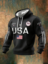 Men's 250th Anniversary Casual Printed Hooded Sweatshirt