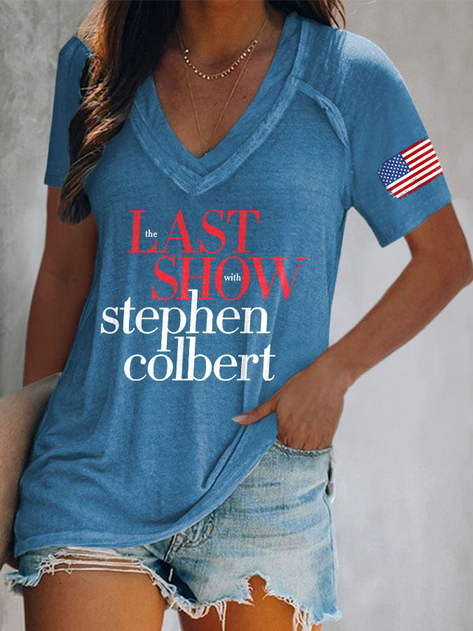 🔥Buy 3 Get 10% Off V-Neck Retro Last Show Print T-Shirt