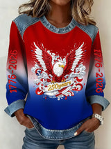 Women's casual hoodie with American 250th anniversary print