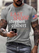 🔥Buy 3 Get 10% Off🔥Men's Retro Last Last Show 05.21.2026 The Night The Laughter Died After The Opening Monol, Hopefully People Laughed During The Show Print T-Shirt