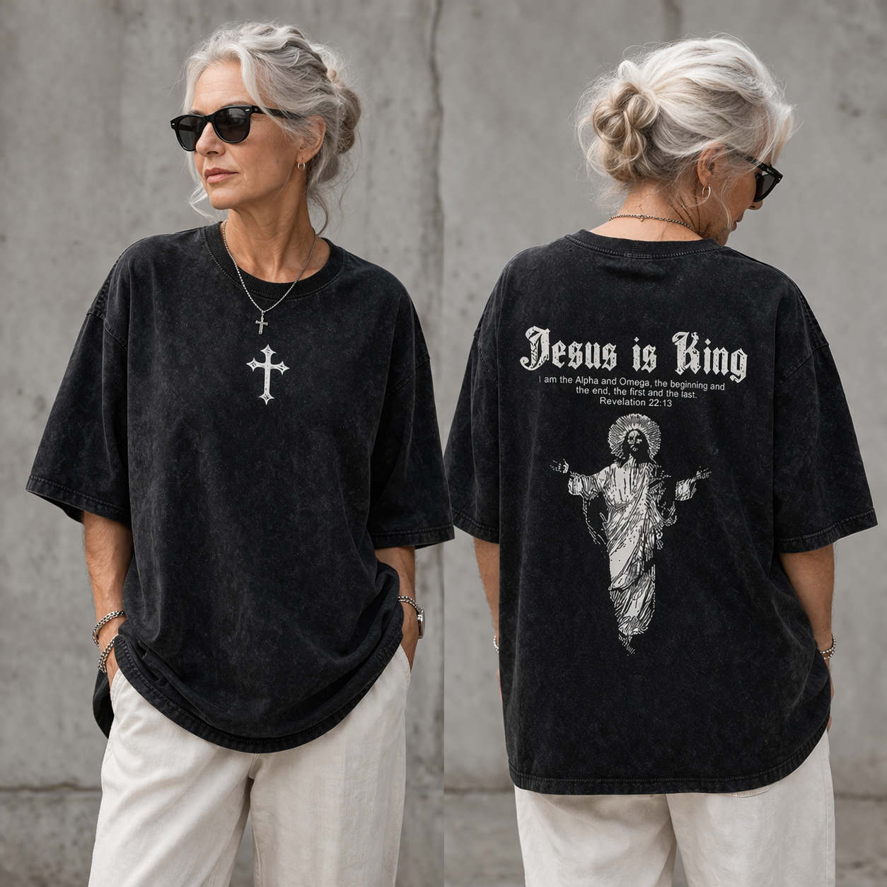 🌸 Spring Sale 50% OFF - 👑 Jesus Is King Vintage Washed Unisex T-Shirt ✝️