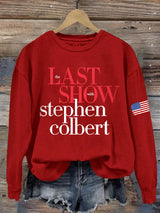 Retro Last Show Print Sweatshirt