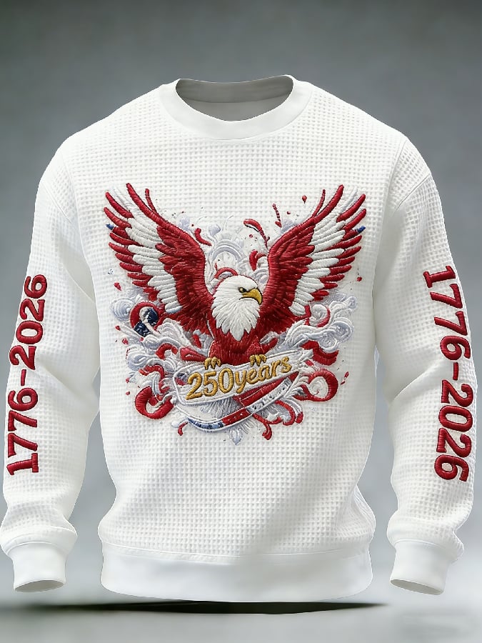 Men'S Casual T-Shirt With American 250th Anniversary Print
