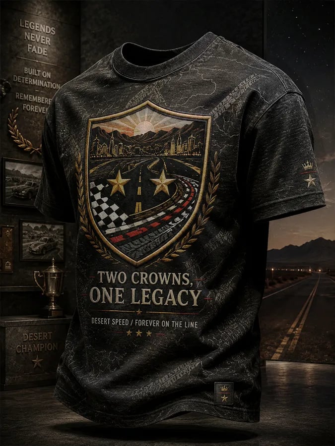 Men's Retro Rip Legend Drive Against The Grain Print Comfortable Short-Sleeve T-Shirt