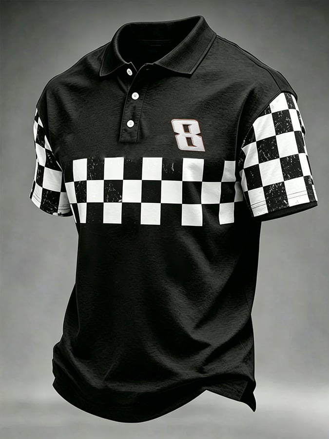 Men's Drag Racing Hero Print Polo Shirt