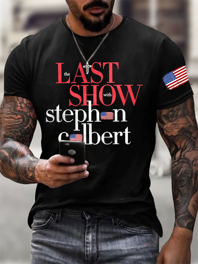 Men's Retro Last Last Show Print T-Shirt
