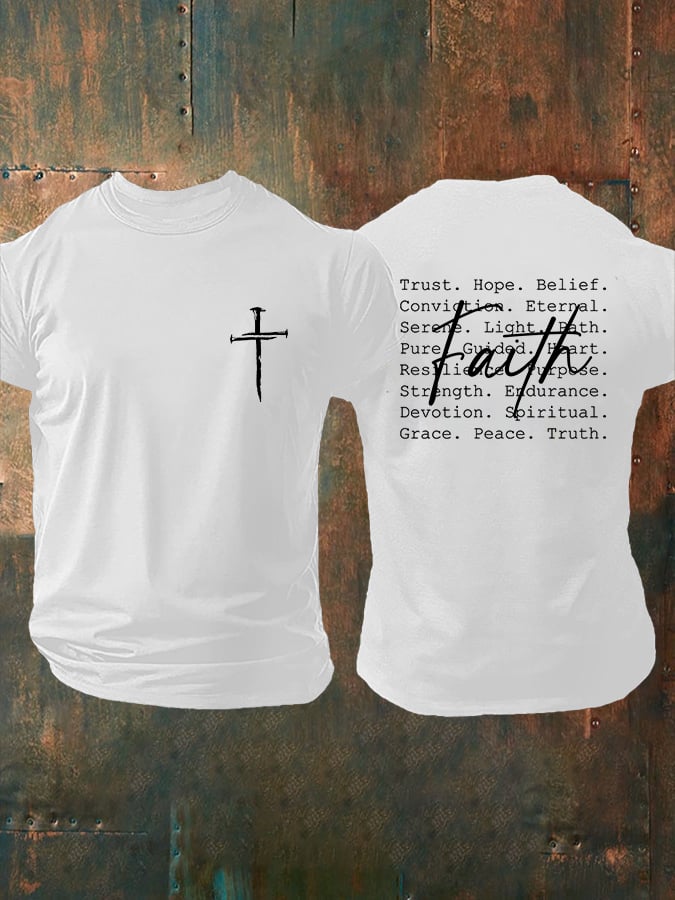 Men's casual faith T-shirt