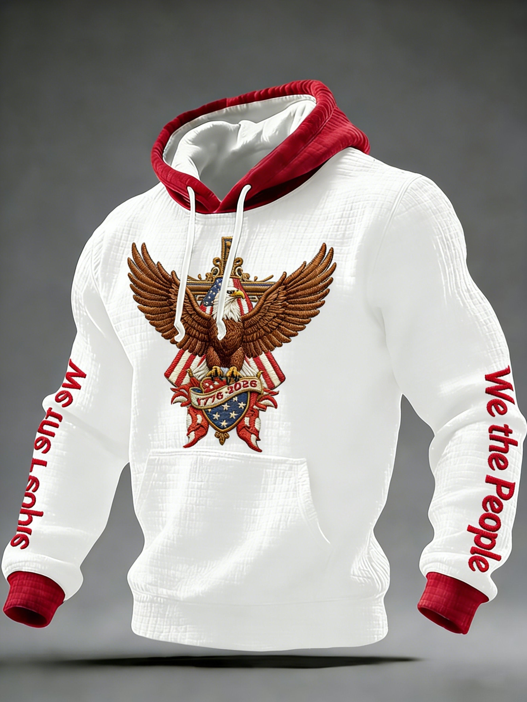 Men's Casual American 250th Anniversary Print Sweatshirt