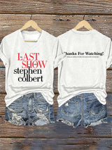 🔥Buy 3 Get 10% Off V-Neck Retro Last Show Print T-Shirt