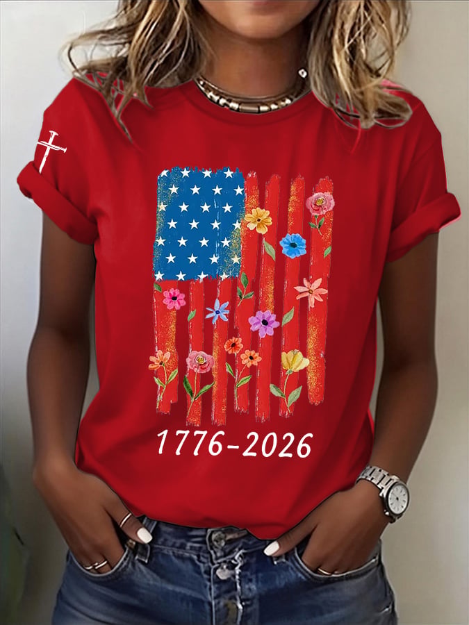 Women's Casual Printed Short-Sleeve T-Shirt