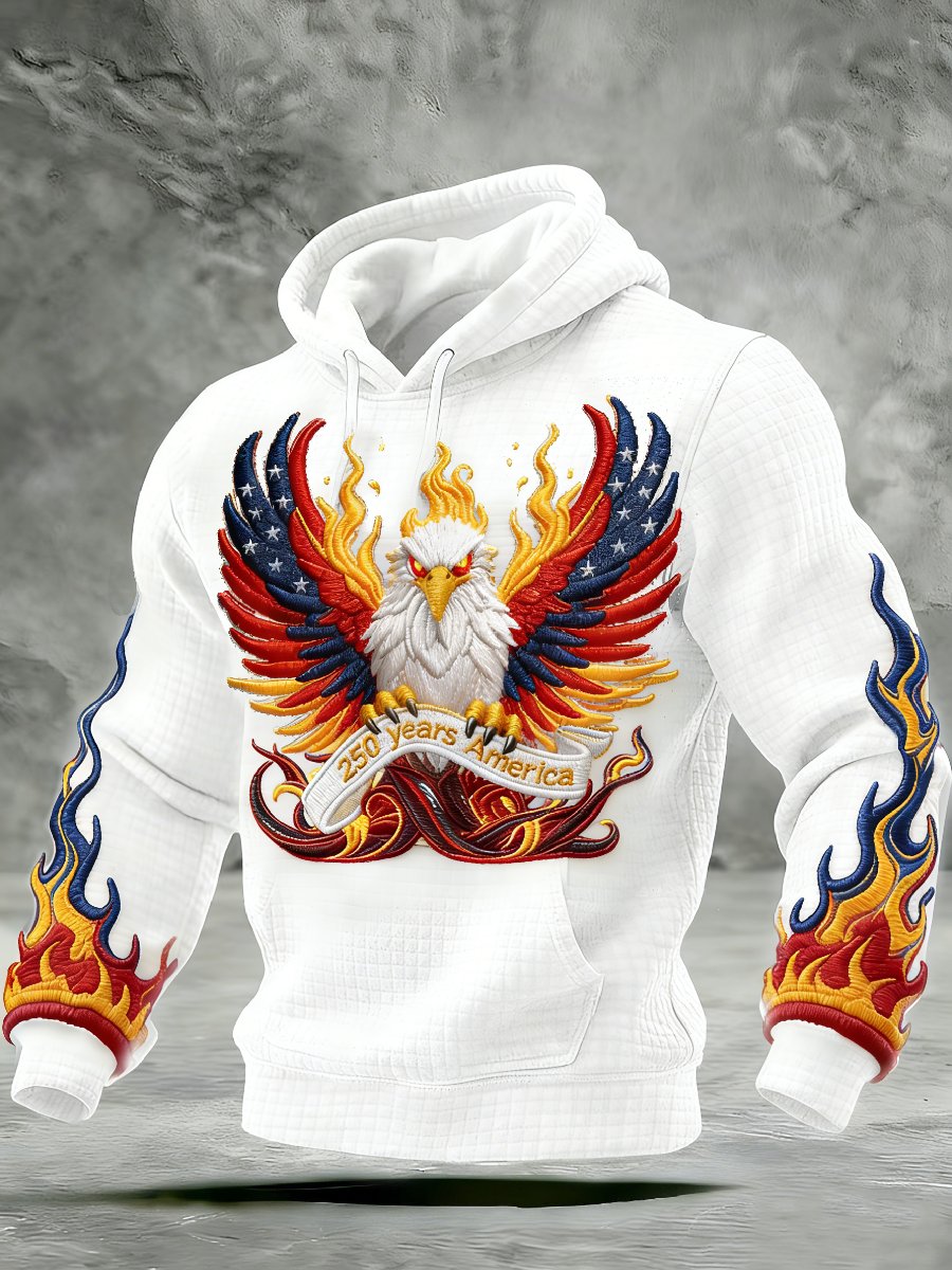 Men's Casual American 250th Anniversary Print Sweatshirt
