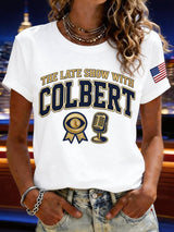 Women'S Clothing: The Last Night - Printed V-Neck Short-Sleeve T-Shirt