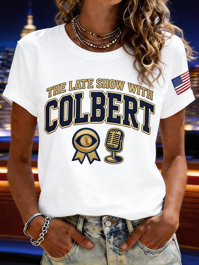 Women'S Clothing: The Last Night - Printed V-Neck Short-Sleeve T-Shirt