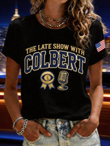 Women'S Clothing: The Last Night - Printed V-Neck Short-Sleeve T-Shirt