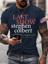 🔥Buy 3 Get 10% Off🔥Men's Retro Last Last Show 05.21.2026 The Night The Laughter Died After The Opening Monol, Hopefully People Laughed During The Show Print T-Shirt