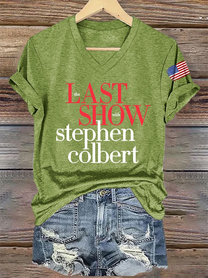 🔥Buy 3 Get 10% Off V-Neck Retro Last Show Print T-Shirt