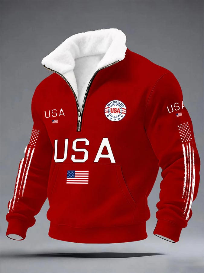 Men's Sweatshirt With A Print Commemorating The 250th Anniversary Of The United States