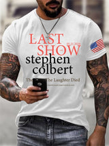 🔥Buy 3 Get 10% Off🔥Men's Retro Last Last Show 05.21.2026 The Night The Laughter Died After The Opening Monol, Hopefully People Laughed During The Show Print T-Shirt