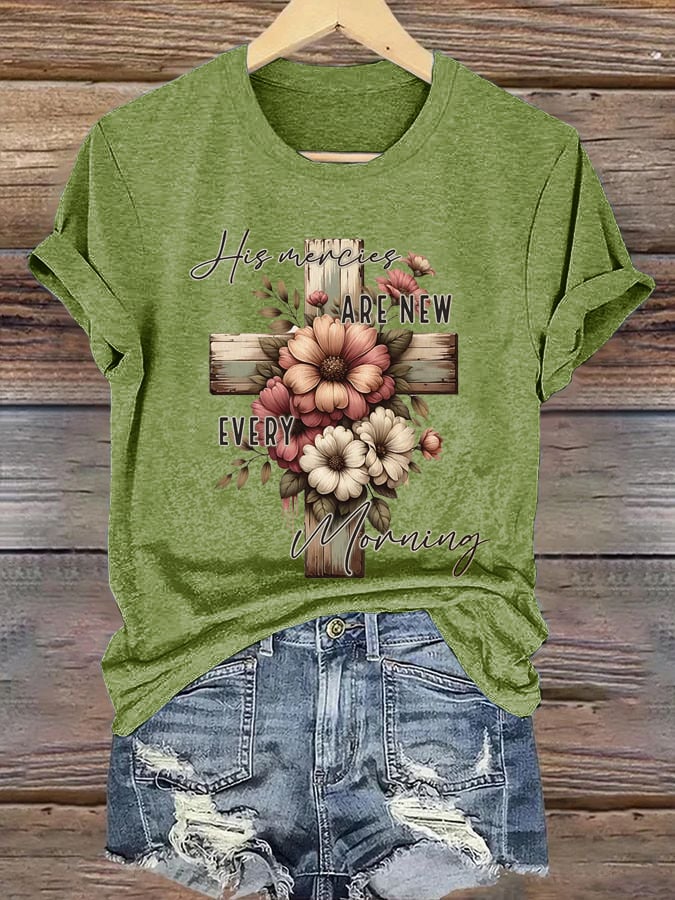 Women's His Mercies Are New Every Morning  Print Shirt