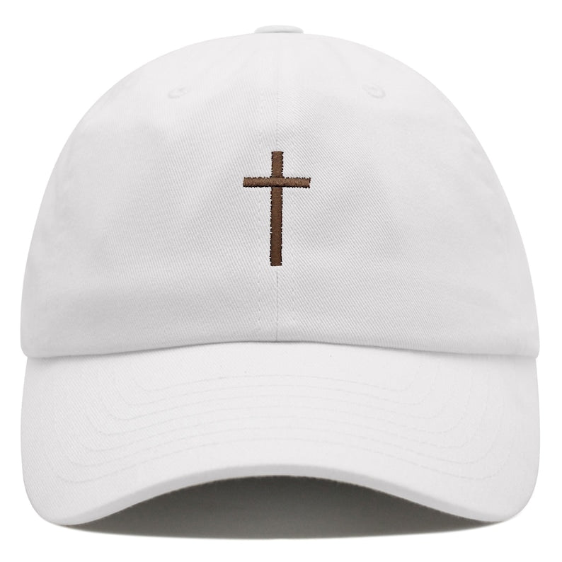 Embroidered Cross Dad Hat, Christian Baseball Cap