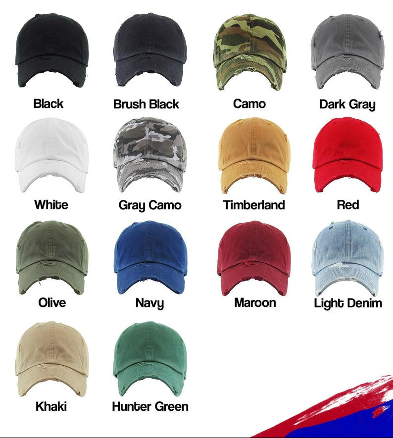 Cross Vintage Baseball Cap Embroidered Cotton Adjustable Distressed Dad Hat